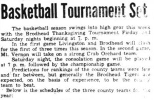 1962 Thanksgiving Tourney