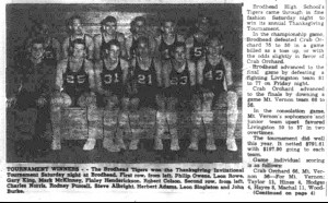 1962 Thanksgiving Tourney Results