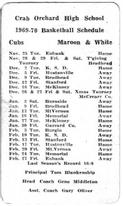 1969-1970 schedule